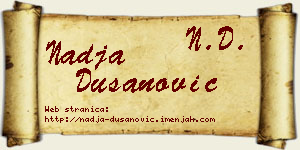 Nadja Dušanović vizit kartica